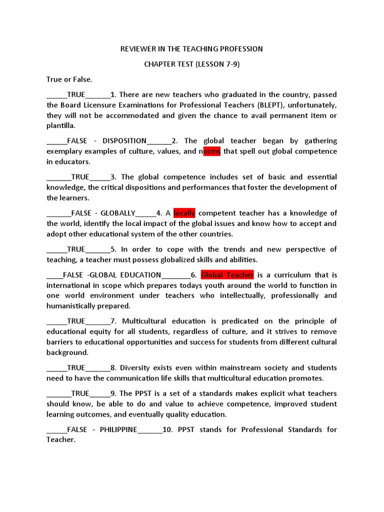 Reviewer in The Teaching Professio1 | PDF | Teachers | Learning