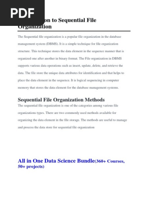 file organisation