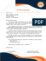 Letter of Request For Covered Court