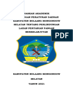 Naskah Akademik Rancangan Peraturan Daerah Kabupaten Bolaang Mongondow Selatan Tentang Perlindungan Lahan Pertanian Pangan Berkelanjutan