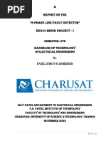 A Report On The "3-Phase Line Fault Detector" Ee344 Minor Project - I