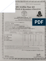 Central Board of Secondary Education Class X Grade Sheet and Certificate of Performance