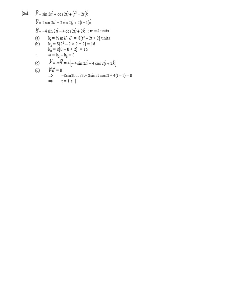 Physics Vector and Force Calculations | PDF | Acceleration | Euclidean ...