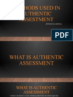 Methods Used in Authentic Assestment: Jefferson M. Abedoza