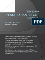 TE622049 Pengolahan Sinyal Digital: Transformasi Z