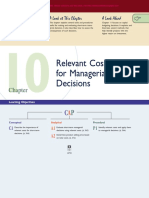 Chapter 10 - Relevant Costing For Managerial Decisions