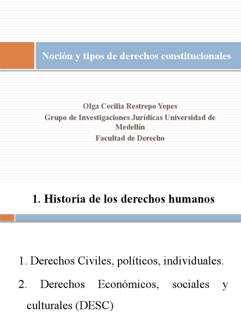 Tipos de Derechos Constitucionales en Ecuador | PDF | Derechos humanos ...