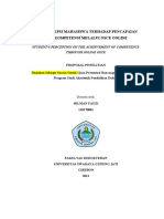 Persepsi Mahasiswa Terhadap Pencapaian Kompetensi Melalui Osce Online