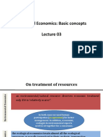 Ecological Economics Lecture 03