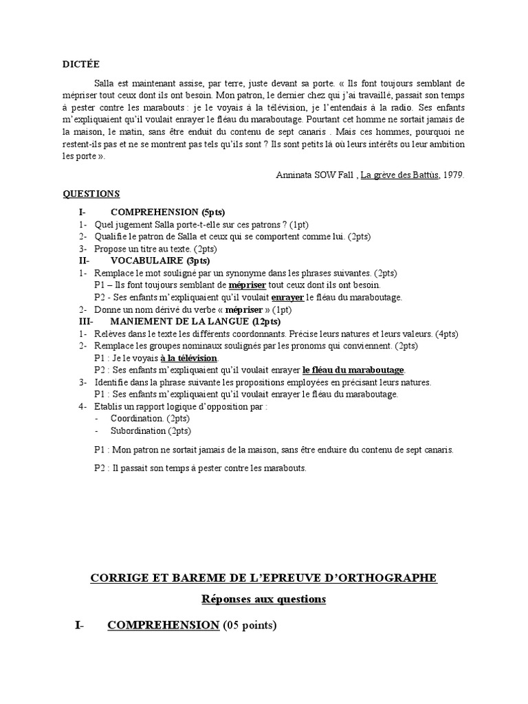 Critique du maraboutage en 2023 | PDF | Phrase | Verbe