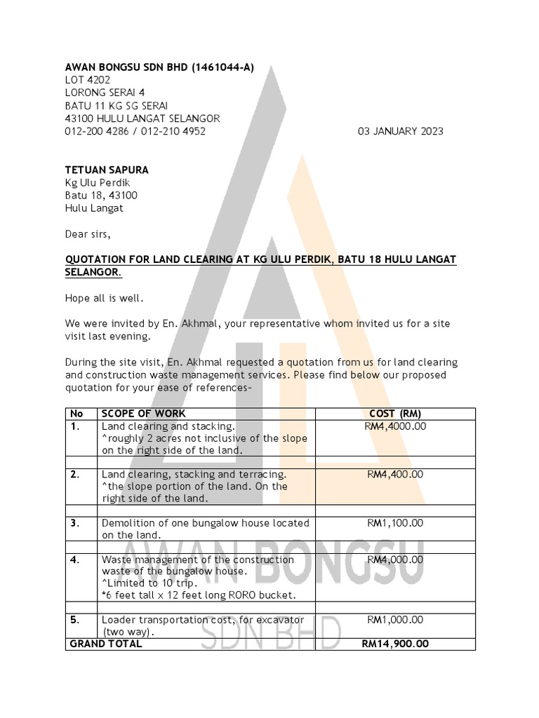 ABSB - Tetuan Sapura (Ulu Perdik) 03012023 | PDF