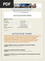 Crex Rig Well Gold Mining Oil & Gas Shipping Company - 0nline Application & Interview Form