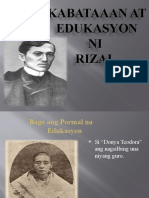 Kabataan at Edukasyon-Ni-Rizal