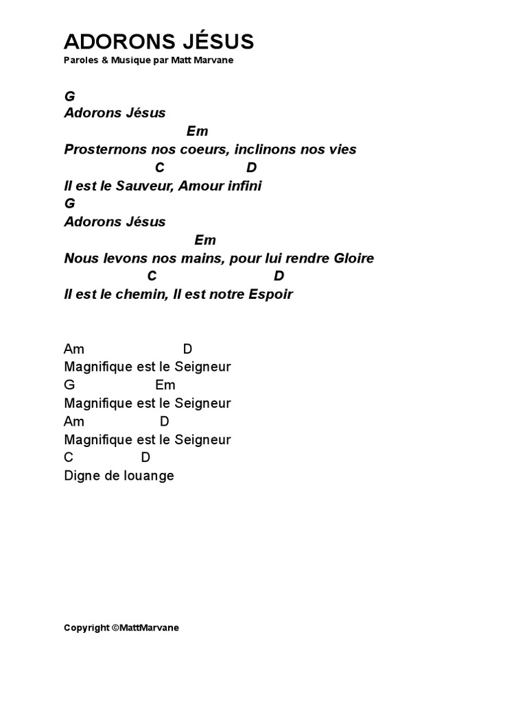 Adorons Jésus | PDF