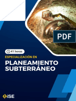 Especialización en Planeamiento Subterráneo