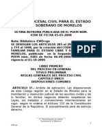 Codigo Procesal Civil para El Estado de Morelos