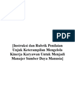 Instruksi Dan Rubrik Penilaian Unjuk Keterampilan Mengelola Kinerja Karyawan Untuk Menjadi Manajer Sumber Daya Manusia