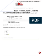5G Mobile Wireless Technologies & Ieee 802 Standards 2022-23 Even Semester