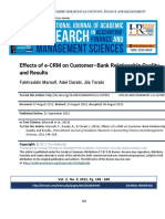 Effects of e CRM On Customerbank Relationship Quality and Results