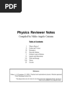 Physics Reviewer Notes: Compiled by Nikko Angelo Carisma