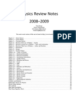 Physics Review Notes 2008-2009