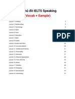 Bài Mẫu 20 Chủ Đề IELTS Speaking