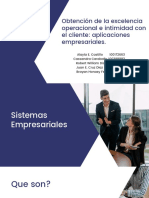 Obtención de La Excelencia Operacional e Intimidad Con El Cliente: Aplicaciones Empresariales