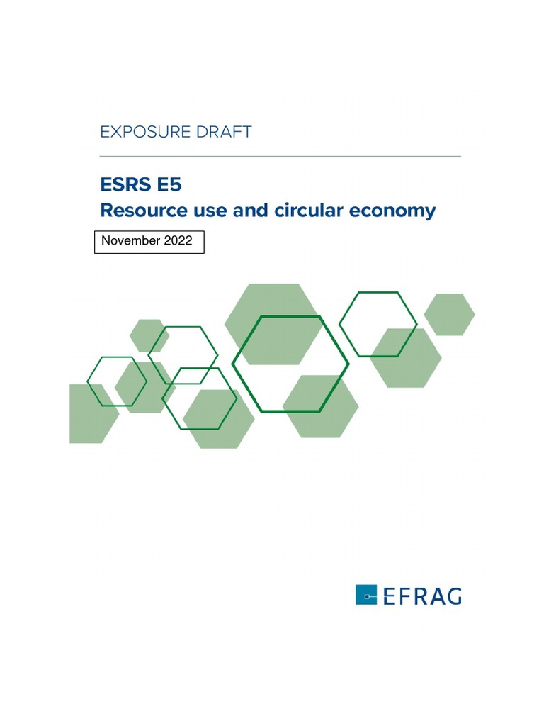 ESRS E5 Circular Economy Draft Standards | PDF | Waste | Waste Management