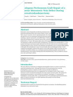 Autologous Peritoneum Graft Repair of A Superior Mesenteric Vein Defect During Pancreaticoduodenectomy