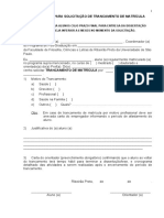 Formulário para Solicitação de Trancamento de Matrícula