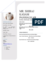 Mr. Shiraj Kasam Panhalkar: Hotel Steward and Kitchen Helper
