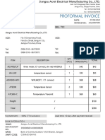 Proformal Invoice: From Bill To