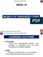 Week 15: Models of Organized Crime