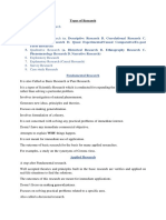 Types of Research PDF