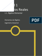 Números Reales y Álgebra Elemental