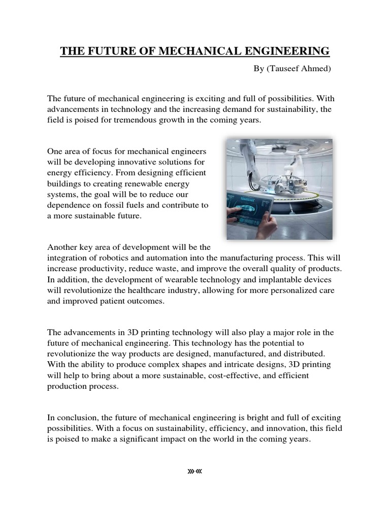 4 Things To Expect For The Future Of Mechanical Engineering – AQBRU