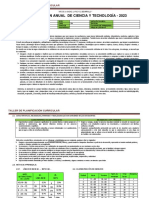 Programación Anual de Ciencia Y Tecnología - 2023