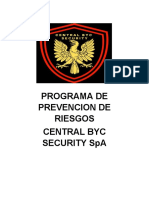 Programa de Prevencion de Riesgos Central Byc Security Spa