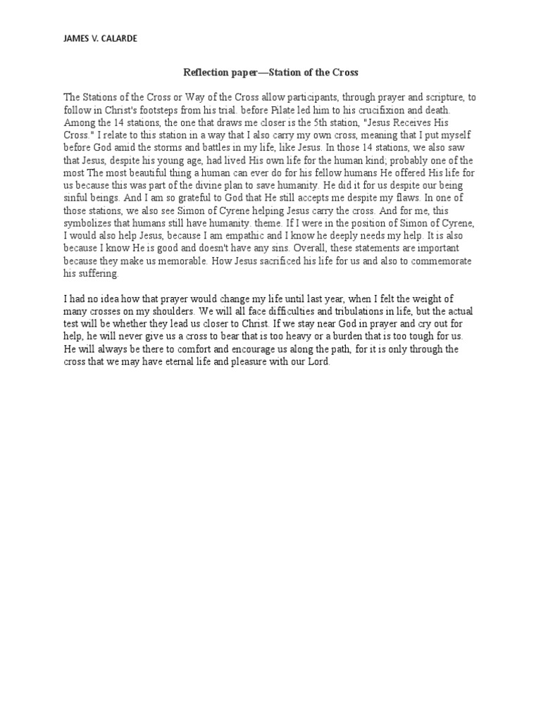 Reflection on the Stations of the Cross | PDF