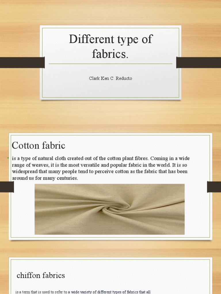 Different Type of Fabrics PDF