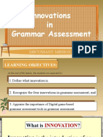 Innovation in Grammar Assessment