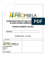 Construction of Ablutions and Store Room Cementeries: TENDER NUMBER: 08/2022