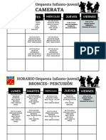 Horario Academia Orquesta del LBDSM