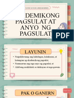 Akademikong Pagsulat at Anyo NG Pagsulat: Filipino Sa Piling Larang (Akademik)