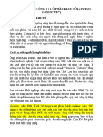 Tình Huống Về Công Ty Cổ Phần Kinh Đô (Kinh Do Case Study) Sứ mệnh của công ty Kinh Đô