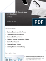 Lecture 5 - Access - Create Reports