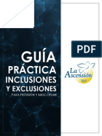 Guía - Inclusiones y Exclusiones