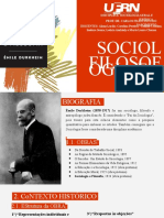Sociol Ogia E Filosof IA: Émile Durkheim