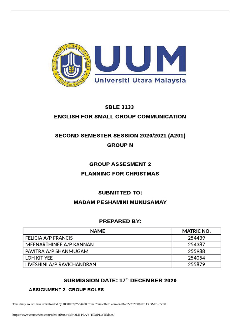 Role Play Template PDF Social Psychology Human Communication