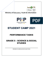 Grade 5 Performance Tasks - Science and Social Studies